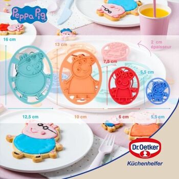 Set de 4 tampons et emporte-pièces pour enfants Dr. Oetker Peppa Pig 4