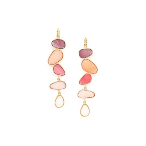 LES RADIEUSES-CANDY  boucles d'oreilles dormeuses capiz - rose