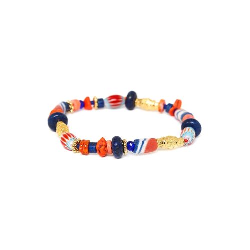 LES COMPLICES-VICTORIA  bracelet extensible bleu