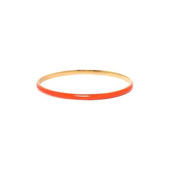 LES COMPLICES-BANGLES  bracelet jonc bombé orange 1