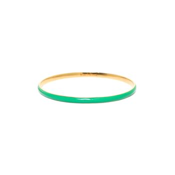 LES COMPLICES-BANGLES  bracelet jonc bombé vert 1