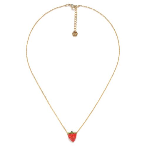 LES ADORABLES-SWEET  collier pendentif fraise