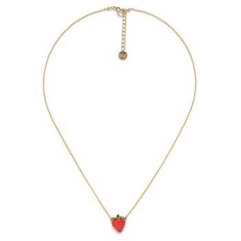 LES ADORABLES-SWEET  collier pendentif fraise 1