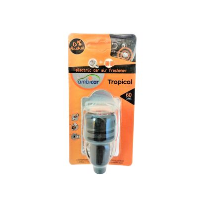 AMBICAR_Désodorisant voiture DIFFUSEUR ÉLECTRIQUE + REPLACEMENT_Parfum Tropical