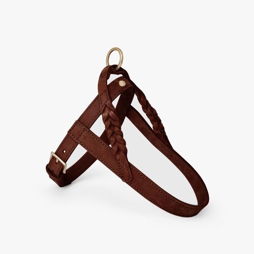 Dog Harness Stockholm Leather Dark Choco