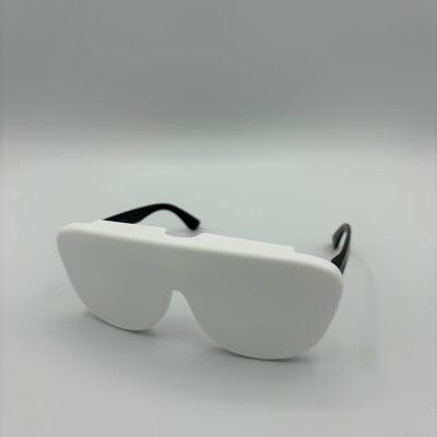 Estuche para gafas blanco en silicona médica reciclada, plegable e innovador