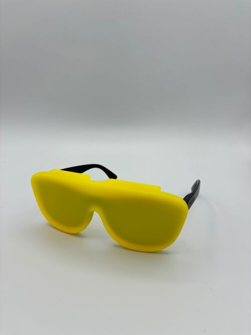 Etui à lunette Jaune en silicone médical recyclé, pliable et innovant