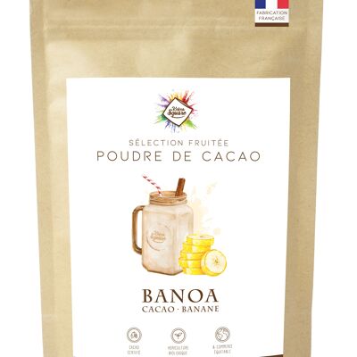 Banoa - Cacao in polvere per cioccolata calda alla banana