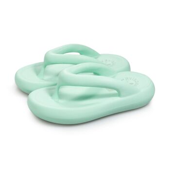 Rox vert menthe clair. Sandale esclave plate en EVA avec semelle épaisse double densité, douce, confortable et légère. 1