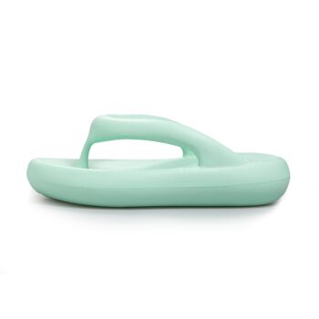 Rox vert menthe clair. Sandale esclave plate en EVA avec semelle épaisse double densité, douce, confortable et légère. 2