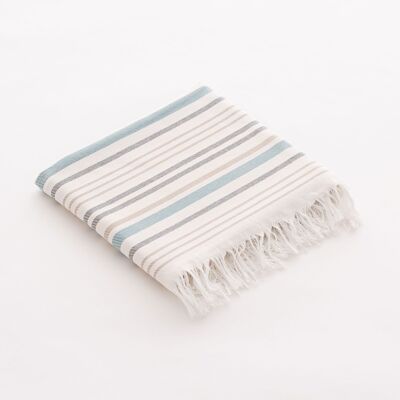 Fouta da Spiaggia, Pareo in Cotone Leggero Soft Touch con Frange ARANE