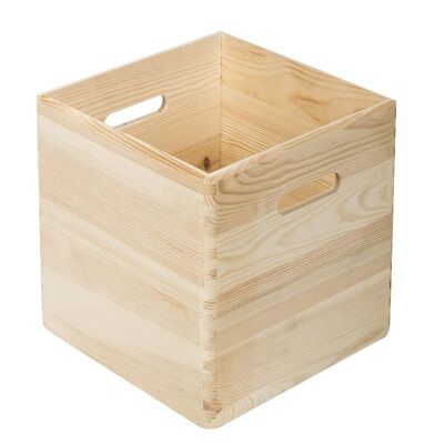 Cubo de pino macizo - L30 x H30 cm