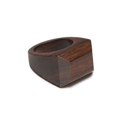 Anillo de madera rectangular elevado - Palisandro