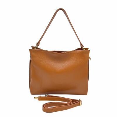 Genuine leather shoulder bag, Made in Italy, art. 112487