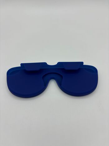 Etui à lunette Bleu Nuit en silicone médical recyclé, pliable et innovant 2