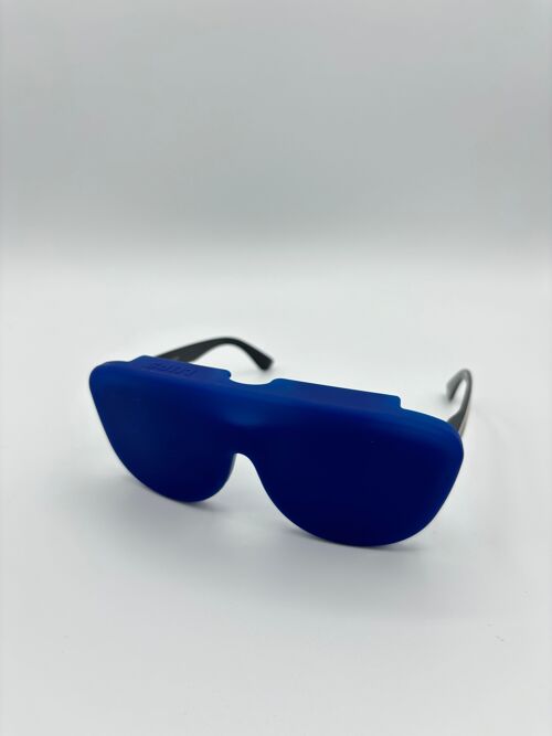 Etui à lunette Bleu Nuit en silicone médical recyclé, pliable et innovant