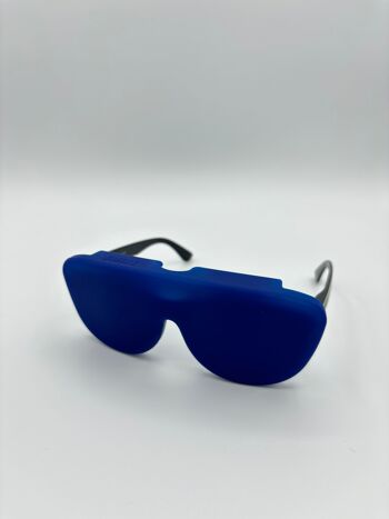 Etui à lunette Bleu Nuit en silicone médical recyclé, pliable et innovant 3