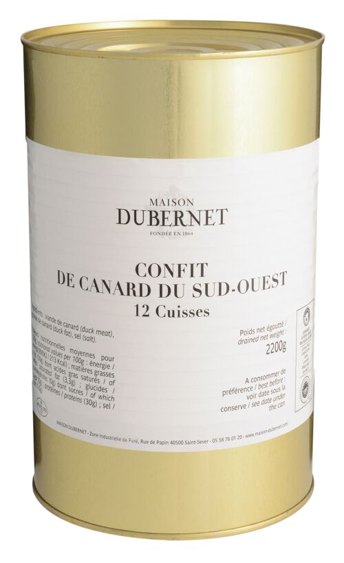 CONFIT DE CANARD 12 CUISSES