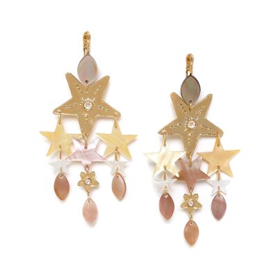 ESTRELLA  boucles d'oreilles dormeuses grand modèle