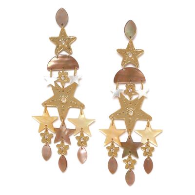 ESTRELLA  boucles d'oreilles poussoir très grand modèle