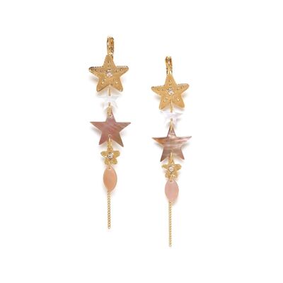 ESTRELLA  boucles d'oreilles dormeuses longues graduées