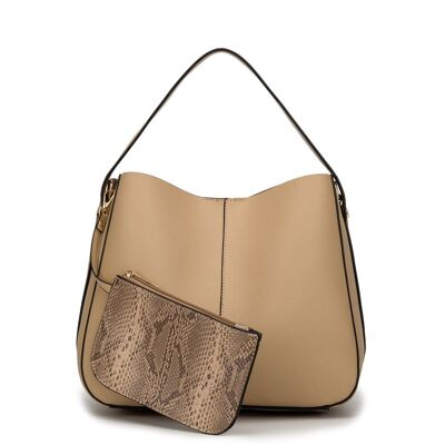 Roxana Mid Size Faux Leather Tote Bag