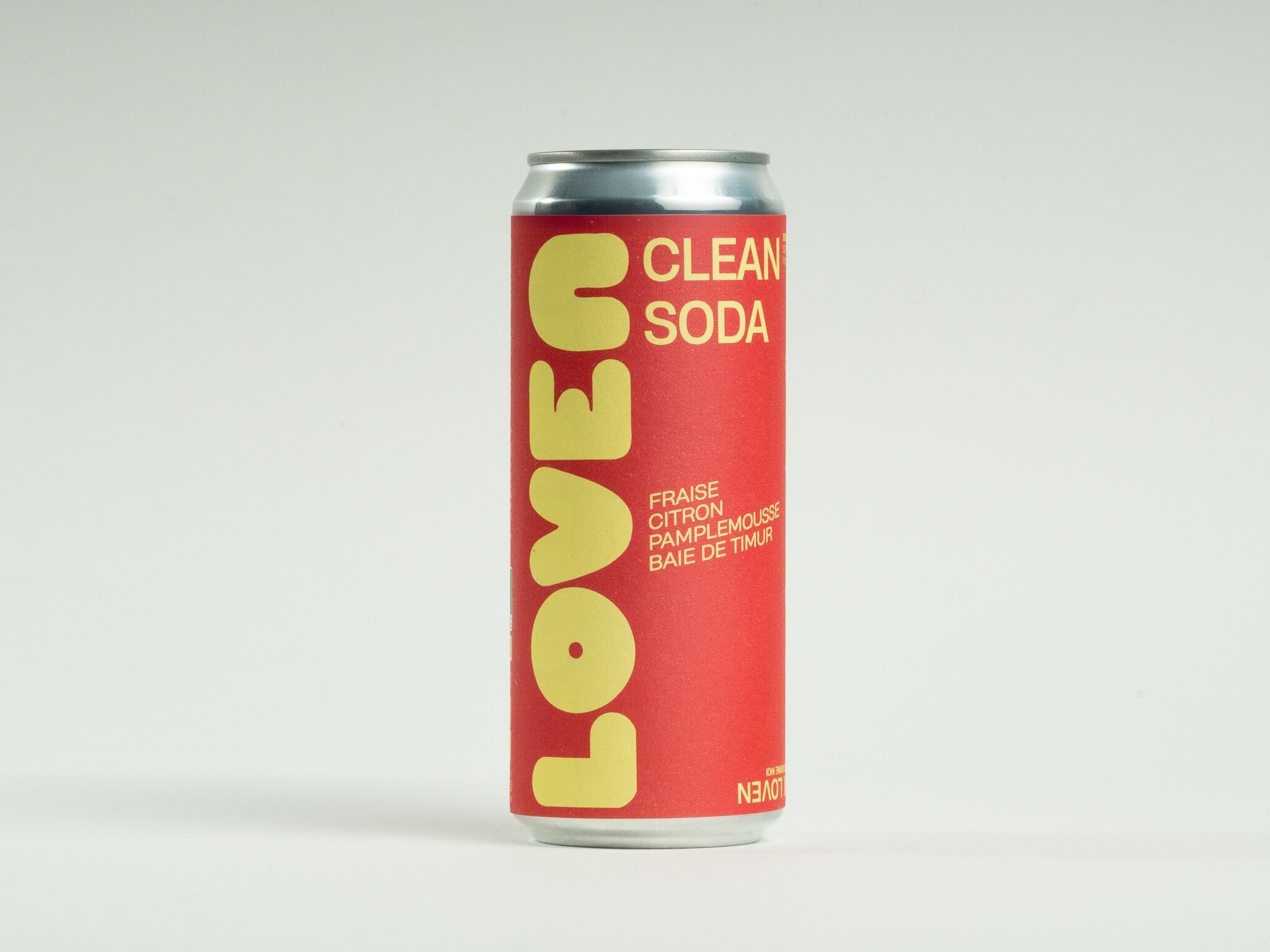 LOVEN CLEAN SODA - STRAWBERRY LEMON - CAN 33cl