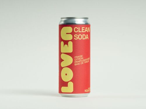 LOVEN CLEAN SODA - FRAISE CITRON - CAN 33cl