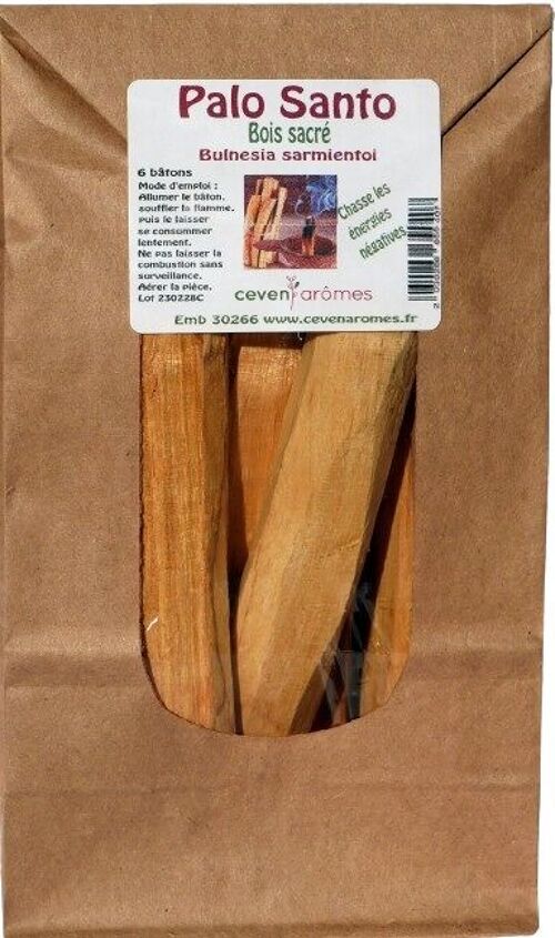 Palo santo en sachet de 6 bâtons