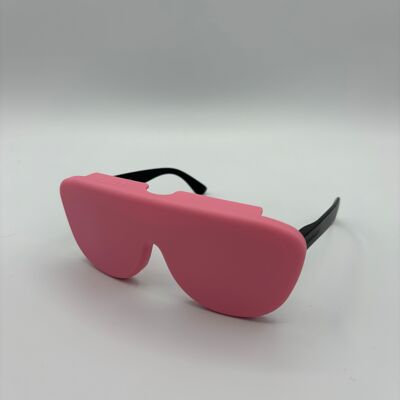 Estuche para gafas rosa claro en silicona médica reciclada, plegable e innovador