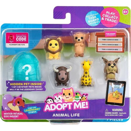 Adopt Me! Pack 6 Figurines Animaux Life