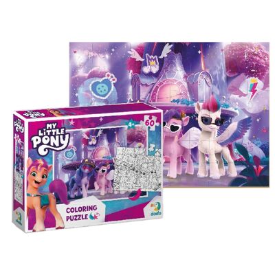 Puzzle 2 En 1 My Little Pony 60 Pièces + Coloriage