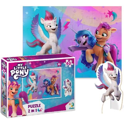 Puzzle 2 in 1 My Little Pony 60 pezzi + figura