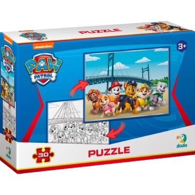 Puzzle 2 in 1 Paw Patrol 30 pezzi + colorazione