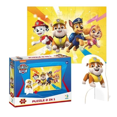 Puzzle 2 En 1 Pat'Patrouille 60 Pièces + Figurine