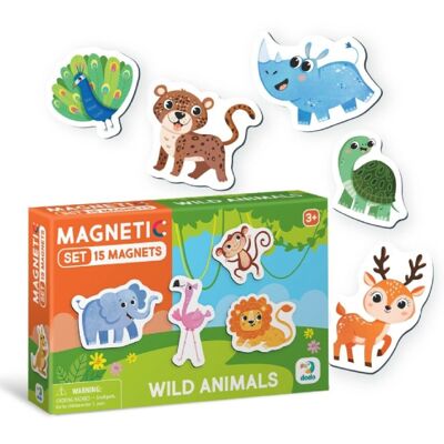 Juego educativo "Set magnético animales salvajes"