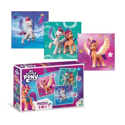 Puzzle 3 In 1 My Little Pony 25/36/54 Pezzi