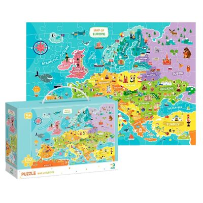 Mappa puzzle dell'Europa 100 pezzi