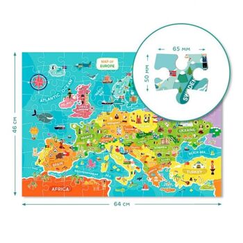 Puzzle Carte d'Europe 100 Pièces 2