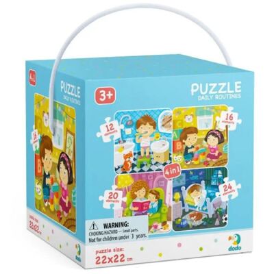 4-in-1-Tagesroutine-Puzzle 12/16/20/24 Teile