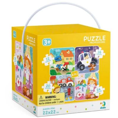 4-in-1-Puzzle Berufe 12/16/20/24 Teile