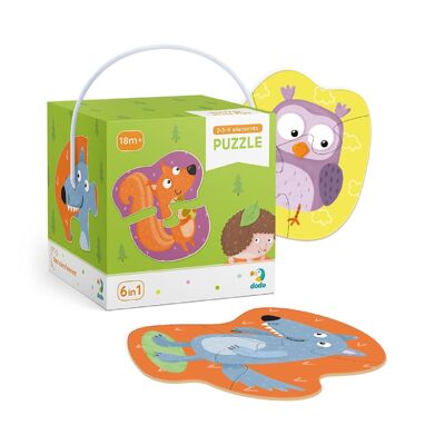 Puzzle Animali della Foresta 2/3/4 Pezzi
