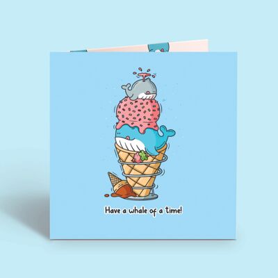 Whale Card | Birthday Card | Celebration Greeting Card
