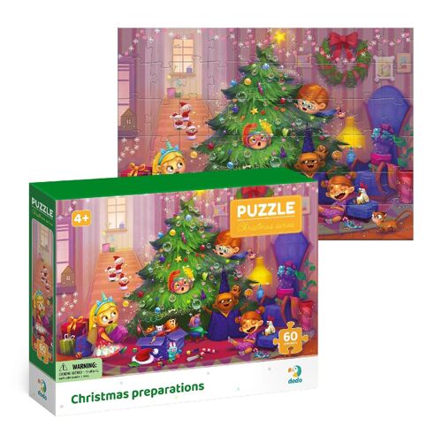 Puzzle Préparations de Noël 60 Pièces