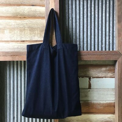 Borsa tote in denim grezzo