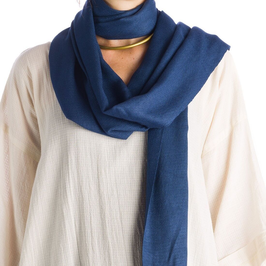 Plain Indigo scarf