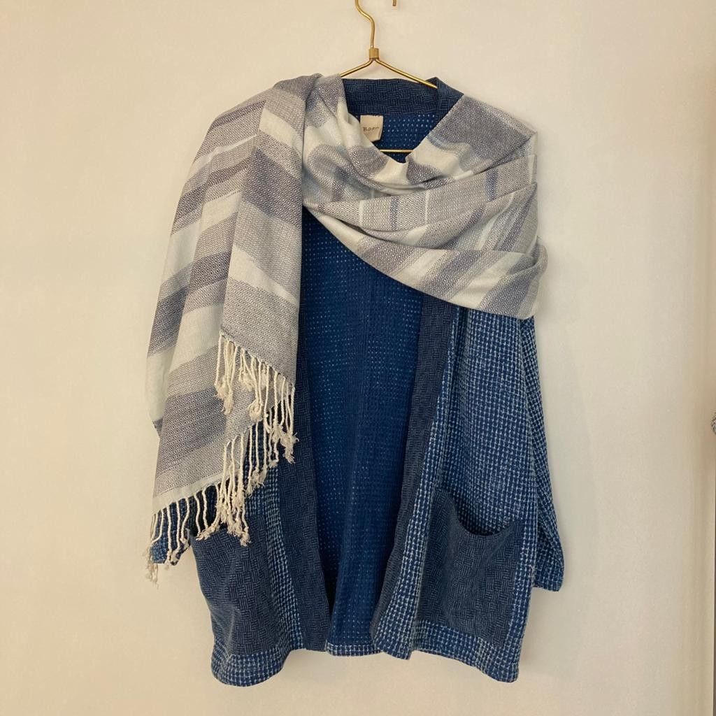 Indigo scarf XL n°4