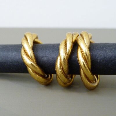 Offizielle Marke – Twisted Gold Ring, dickes Modell