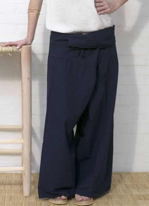 Pantalon de pêcheur indigo