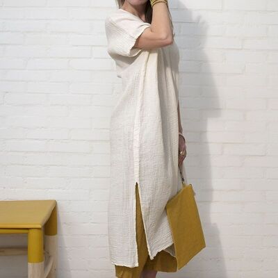 Robe double gaze coton